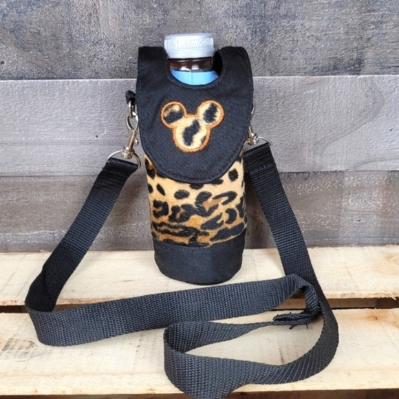 Disney Handbags - Disney Mickey Mouse Cheetah Print Insulated Bottle Water Holder Pouch